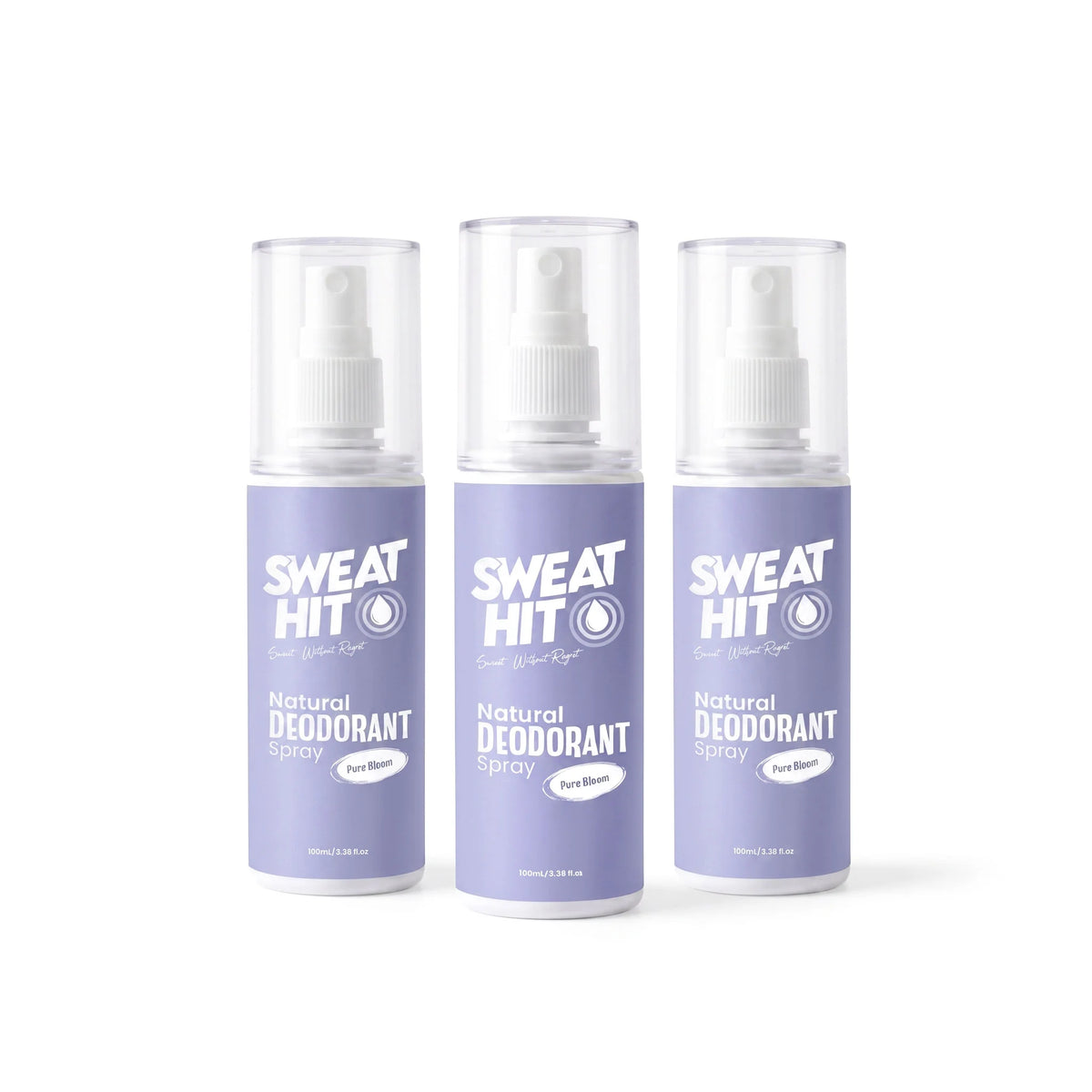 Natural Deodorant Spray (Pure Bloom) - Pack of 3